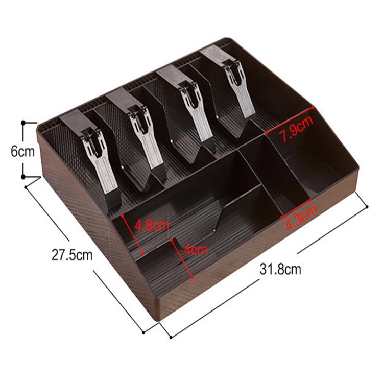 Five-Compartment Cash Register Storage Tray for Supermarkets and Convenience Stores