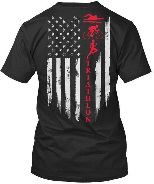 

Футболка с флагом триатлона Сделано в США Размеры от S до 5XL XL