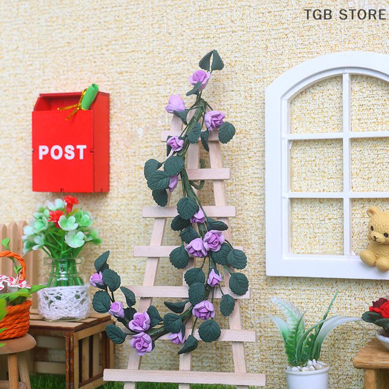 1:12 Dollhouse Plants And Flowers Stand Plants Vine Furniture Home Model Decor Toy Doll House Miniature Accessories