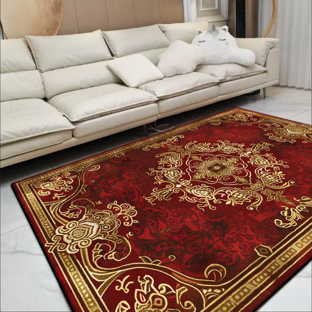 Gorgeous European Carpet Living Room Retro Large Area Decoration Sofa Area Rugs for Bedroom Cloakroom Non-slip Floor Mats