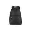 Logo Zipper Closure Pebbled Calfskin Mini Backpack Men Backpack Black 130044