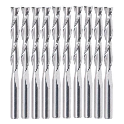 10Pieces Engraving Machine Milling Cutter Spiral Cutting Slotting Carving 3.175x22mm Woodworking Engraving Solid Carbide