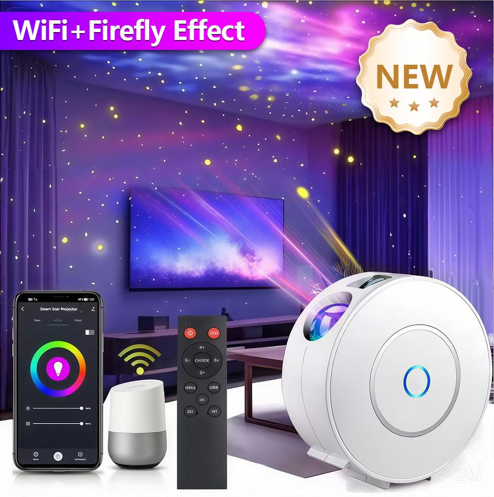 Smart Galaxy Star Projector Night Light App Controlled Nebula Ceiling Night Light For Gaming Room Bedroom Decor