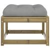 Garden Stool with Cushion Pressure Treated Pine Wood