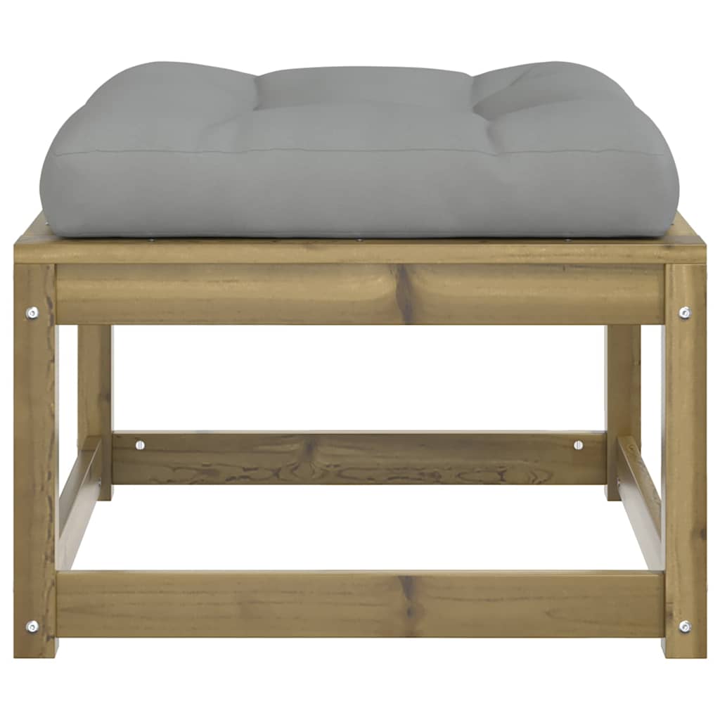 Garden Stool with Cushion Pressure Treated Pine Wood