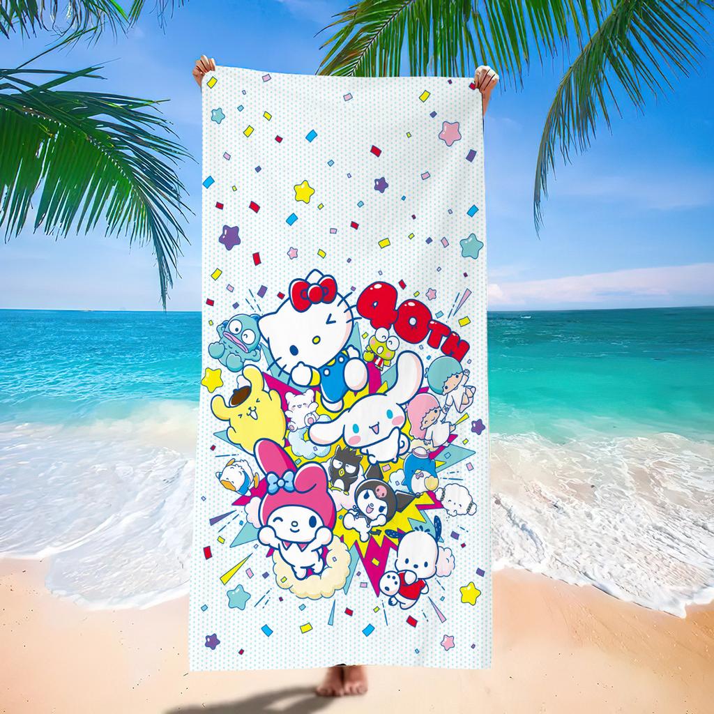 Cute Cartoon Printed Microfiber Beach Towel Quick Dry Soft Absorbent Bath Towel For Seaside
