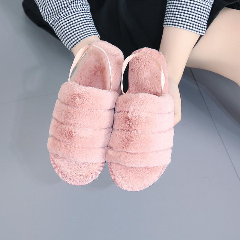 

Мао Мао тапочки женские такие же социальные рыбий рот нескользящие кольцо для стопы резинка для ношения на улице с открытым носком плюшевый хлопок швабра 40-41 (suitable for 39-40 feet) розовый