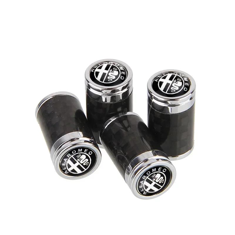 Car Wheel Tyre Stem Air Valve Caps Cover for Alfa Romeo 159 Mito 156 Giulia 147 GT Giulietta Stelvio 155 Tonale Brera Spider 166 HG7