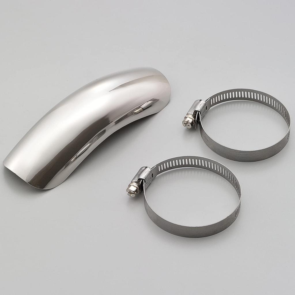 Chránič výfuku motocyklu Daytona kompatibilní se zakřiveným tepelným chráničem z leštěné nerezové oceli 94468 40-55