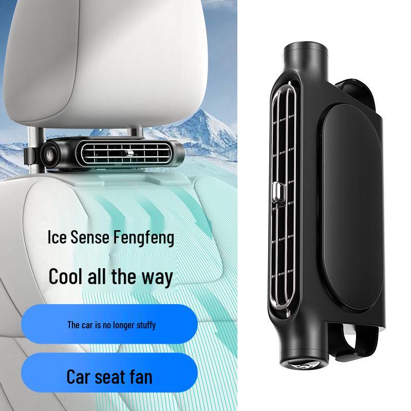 Turbo Power Car Seat Fan with USB, Large Wind for Backrest Comfort