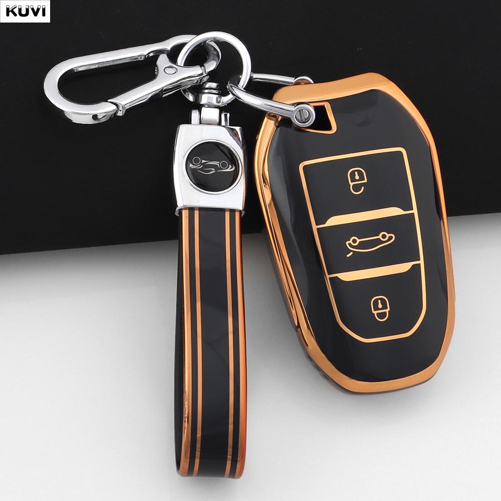 TPU Car Remote Smart Key Case Cover For Peugeot 2008 3008 4008 5008 308 408 508 Citroen C1 C2 C4 C6 C3-XR Picasso Grand DS3 DS5