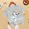 Kids Casual Frozen Olaf Short-Sleeve T-Shirt with Cute Design Comfortable Fabric for Everyday and Outdoor Activities