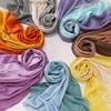 New two-color spliced bamboo cotton scarf, women's bag head color yarn scarf
