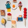 3D Simulation Food Refrigerator Magnet Resin Fried Egg Durian Bread Tomato Wine Coffee Mug Milk Fridge Magnet Home Office Decorative Accessories