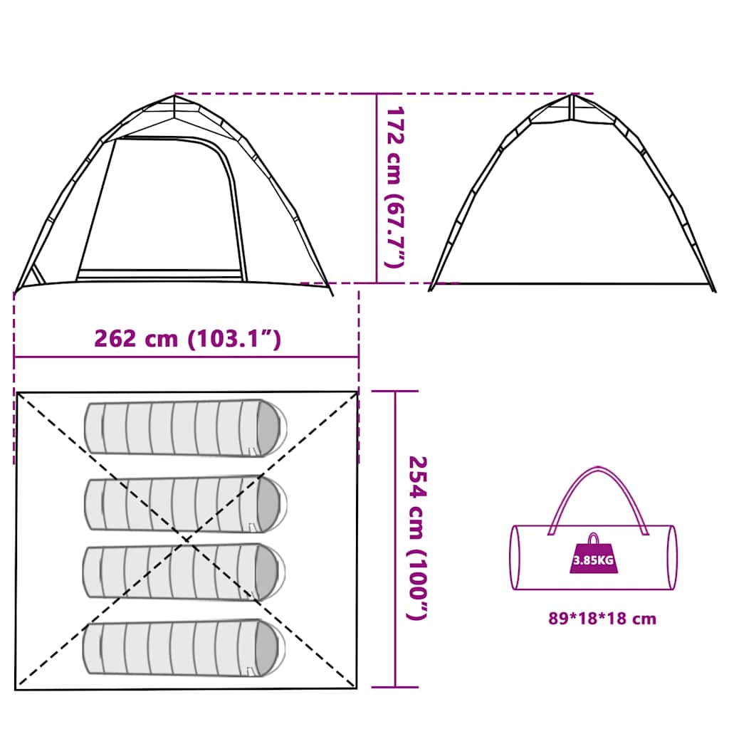 Fishing Tent for 4 Persons Camouflage Pattern Quick Release