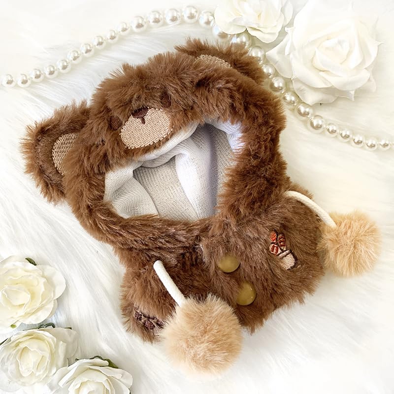 

Kigurumi for stuffed animals, 10cm size, stuffed clothes, cotton doll clothes, bear, brown, G-Trigger, for Oshi-Nui [Used]