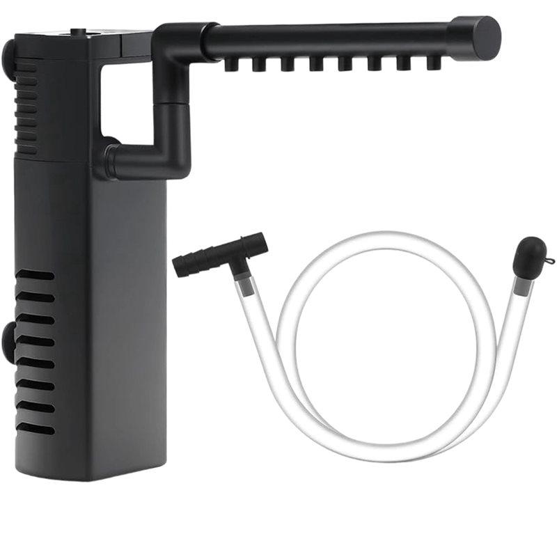 ABBP-Submersible Internal Aquarium Filter, Multi-Function Powerful Pump For 2-10 Gallon Fish Tanks, 53 GPH 2.5W EU Plug