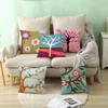 Home Decor Colorful Tree & Flower Pattern Pillow Covers Pattern Cushion Cover Suitable For Sofa Bedroom Car Pillow Cover