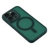 For iPhone 15 Pro Max Case Compatible with MagSafe PC + TPU Matte Phone Cover with Glass Lens Film