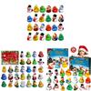 Christmas Kids Bath Toys Set With Squeaky Rubber Ducks For Holiday Play