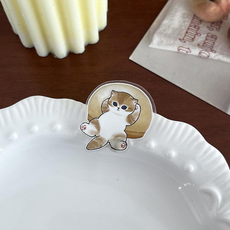 1Pc Acrylic Exquisite Bag Pin Petite Badge Cartoon Cat Brooch