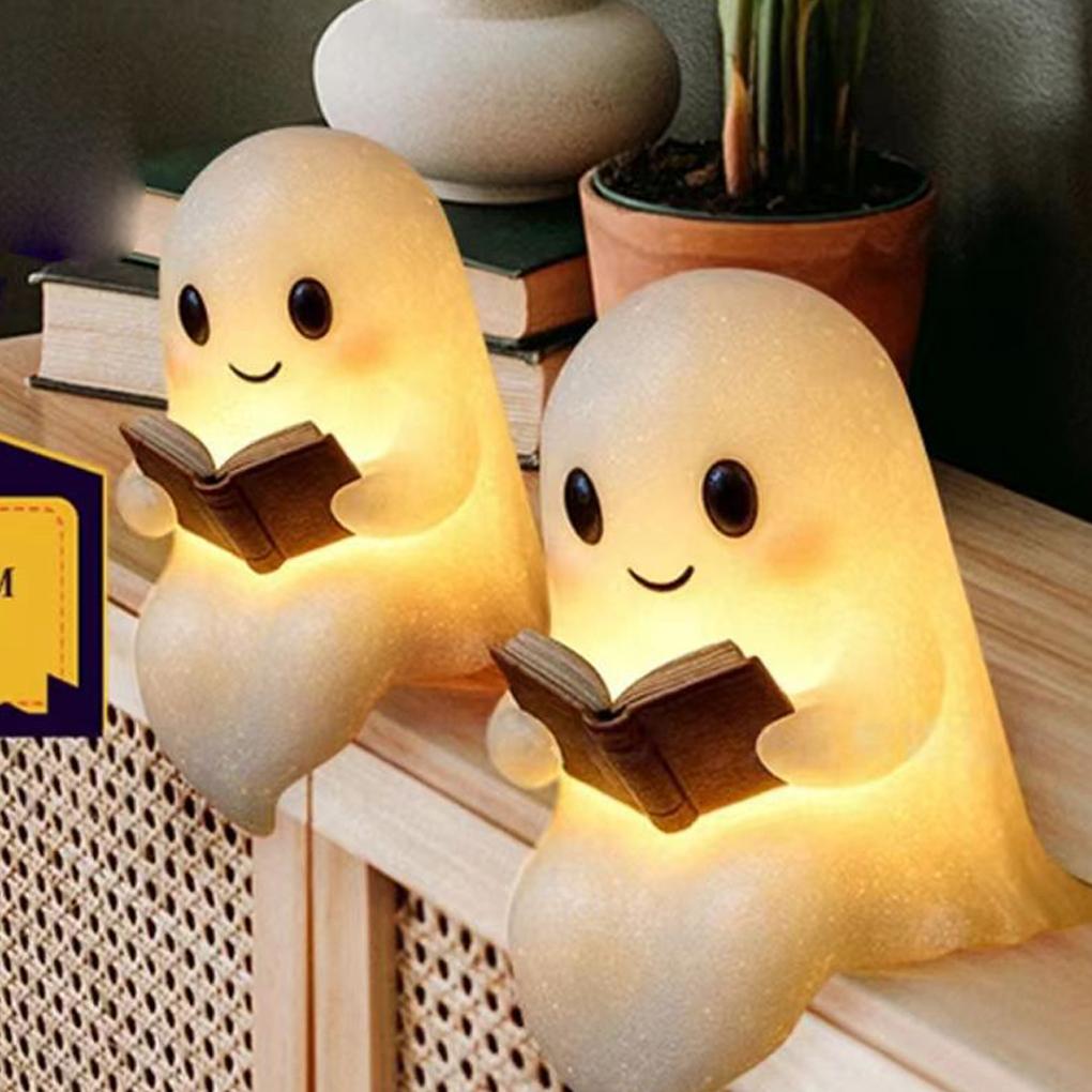 Potěšení pro milovníky knih Roztomilí duchové Čtecí lampička na Halloweenské noci a studijní období Stolní lampa