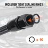 6AN Fuel Line Kit, 20 FT Fuel Hose Kit, 0.34" Nylon Stainless Steel Braided Fuel Line Oil/Gas/Diesel Hose End Fitting Kit, with 12 PCS Swivel Fitting