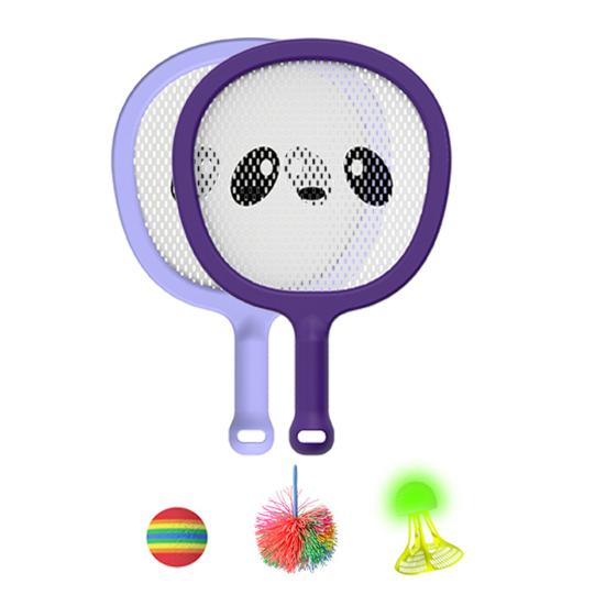 

Детская теннисная ракетка, юниорская теннисная ракетка с мягкими тренировочными мячами, воланчики для бадминтона для детей, для занятий спортом в помещении и на открытом воздухе фиолетовый