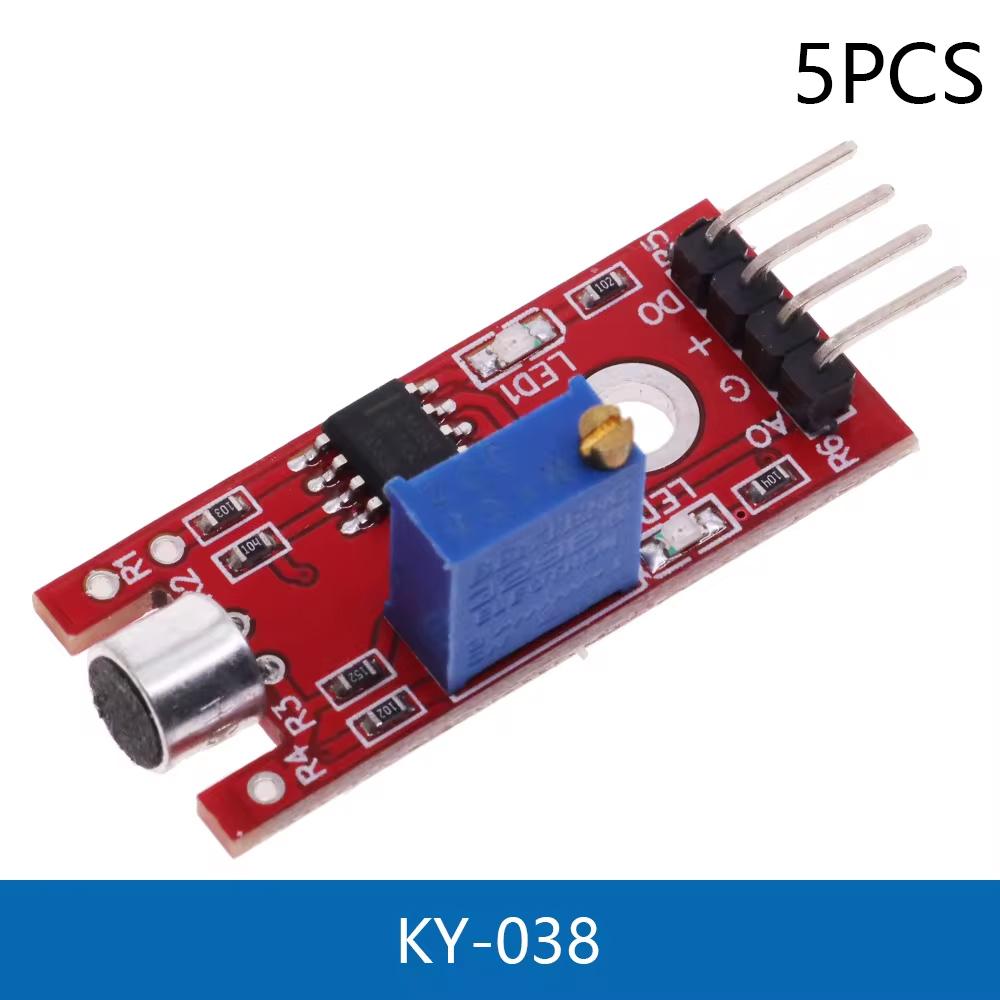 5/10PCS Microphone Voice Sound Sensor Detection Module For Arduino AVR PIC Analog Digital Output Sensors KY-038 KY-037