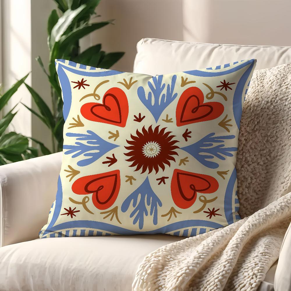 Fashion retro floral art geometric cushion cover For Pillow Printing Sofa Decoration Home Car Room Shop Office Nordic Simplicity