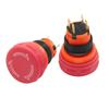 HUNJUN 16mm Mushroom Head Emergency Stop Push Button Switch