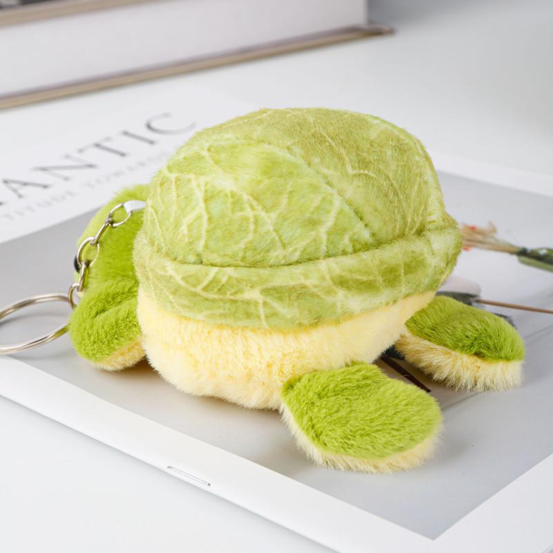 Turtle Green Animal Plush Toy Keychain Pendant Bag Decor For Gift And Collection
