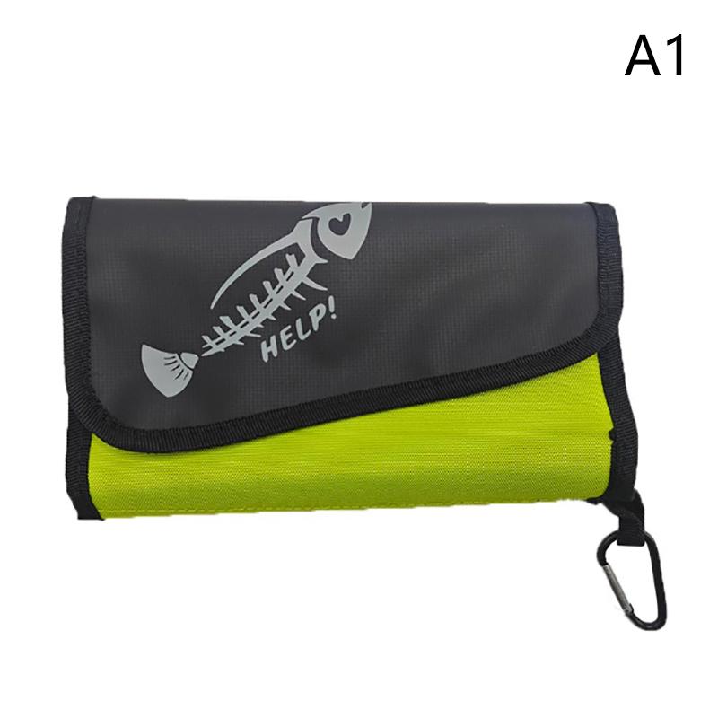 

7 Pockets Fold Fishing Tackle Binder Fly Fishing Leader Tippet Line Wallet Tippet Storage Fly Fishing Packet Bait Storage Bag as the picture