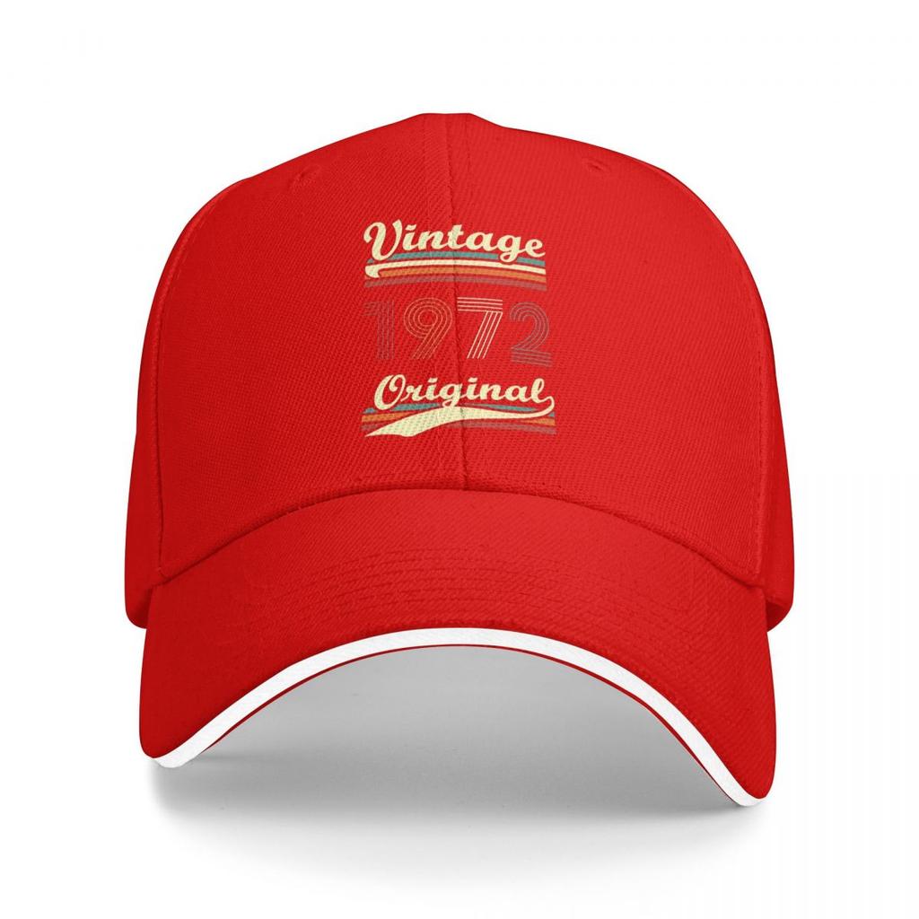 Unisex Baseball Hats Made In 1972 Original Vintage Outdoor Streetwear Summer Sports Baseball Caps Hip Hop Cap Casquette Hats