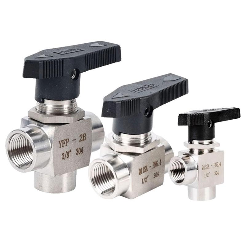 Durability High Temperatures Resistant Stainless Steel Three Way Valves Compacts Design Easy Assembly