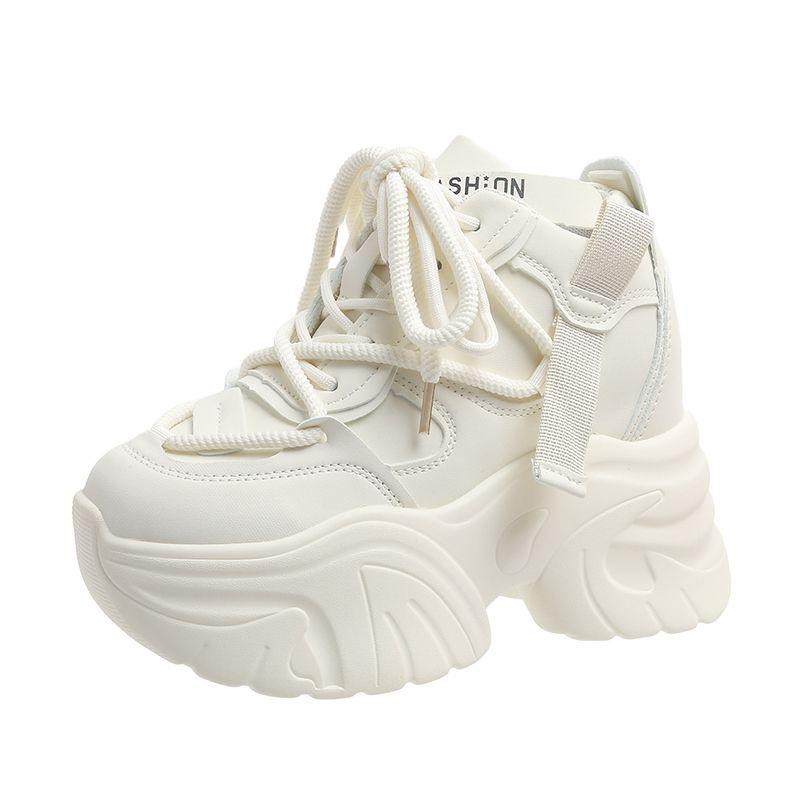 Женские теплые кроссовки на высокой платформе с мехом для снегоступов Модные женские — фото 14