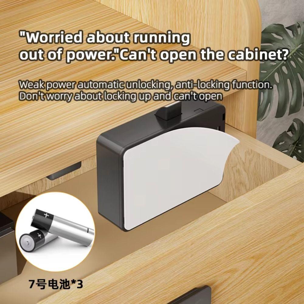 NFC Unlock Smart Cabinet Lock Long Battery Life Keyless Entry Magnetic Sensing Lock Easy To Install Remote Unlocking