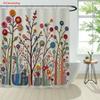 Bunte Handgehäkelte Blumen Duschvorhang Blumenstoff Badezimmer Dekoration Mit Haken Für Badewanne Fenster Wand Ganzjährig