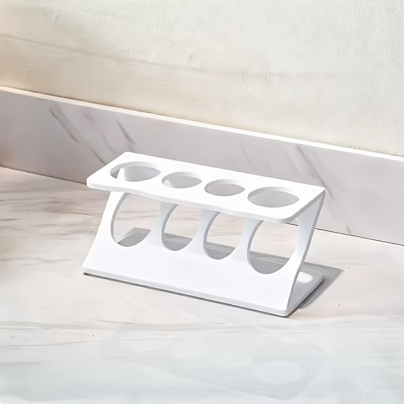 Desktop Organizer & Toothbrush Holder with Razor Storage Shelf - Space-Saving Plastic Bathroom/Kitchen Organizer