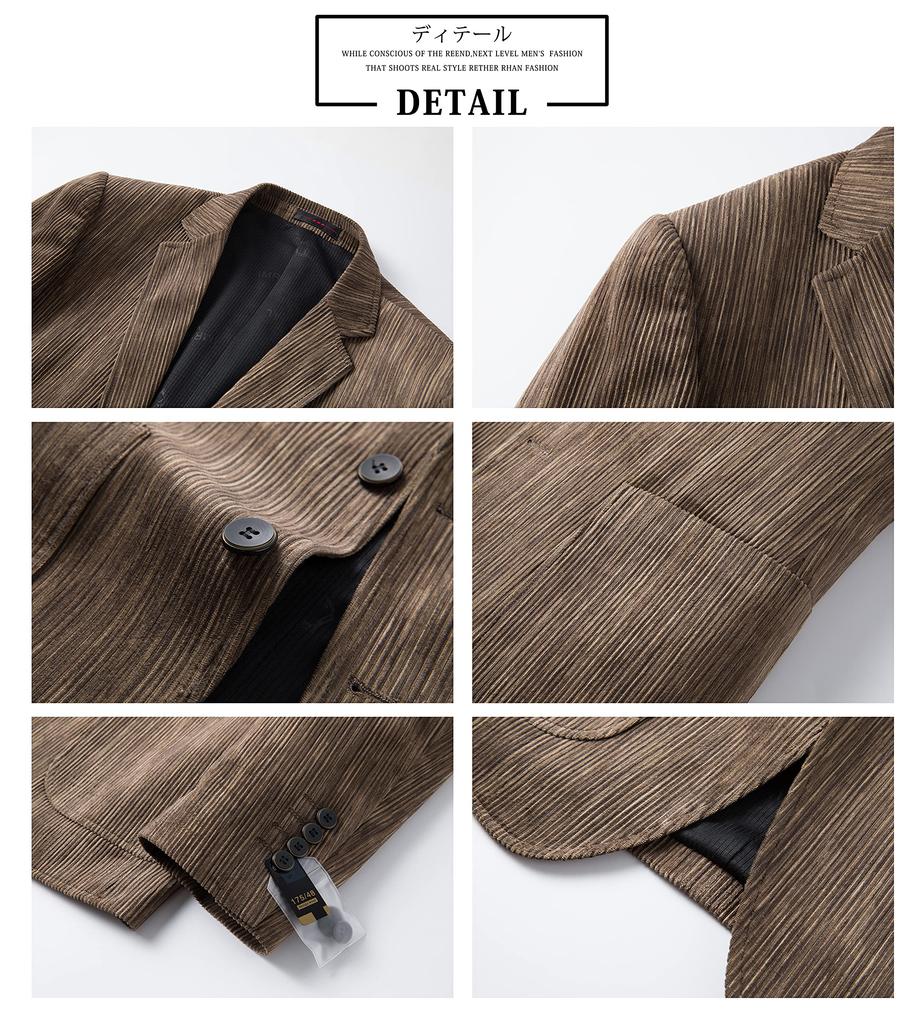 FHLHY Long Sleeve Tailored Available In Large Sizes Men's Slim-Fit Jacket, Casual, Business, Stylish,
