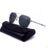 Aviator Polarized Classic Sunglasses with Anti-fall Tempered Glass and Inner Blue Film