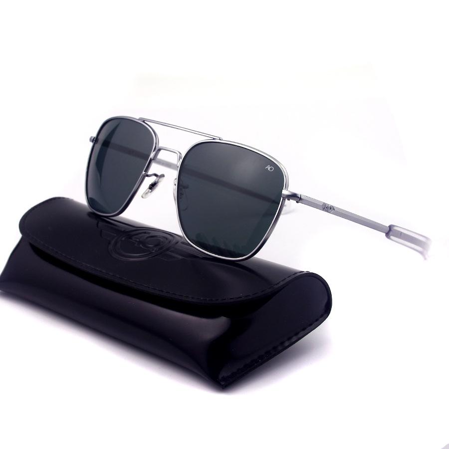 Aviator Polarized Classic Sunglasses with Anti-fall Tempered Glass and Inner Blue Film