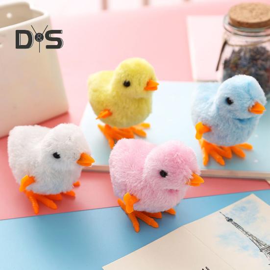 6Pcs Clockwork Toys Plush Chick Wind-up Toys Realistic Appearance Simulated Chick Figures Fluffy Chick Toys