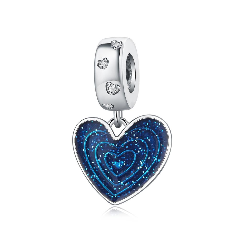 2026 Love Color Zirconium Positioning Buckle Charm Charm Charm Bead DIY Jewelry Bracelet Accessories 925 Silver