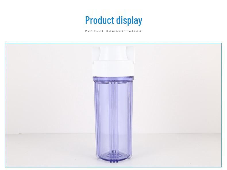 10-Inch Transparent Filter Housing with 4-Point Copper Thread for Household Water Purifiers