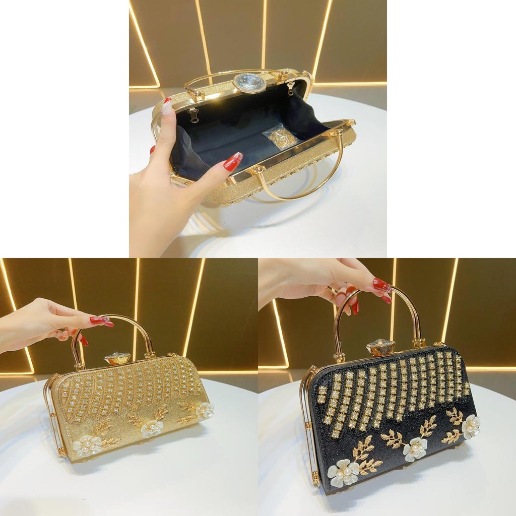 Polyester Clutch Bag For Evening Dress With Sparkling Embellishments For Formal Events