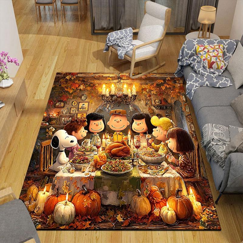 1Pc Pumpkin Parade Moonlight Rug Office Carpet Indoor Outdoor Doormat Nonslip Soft And Comfortable Living Room Christmas Halloween Gift D918101