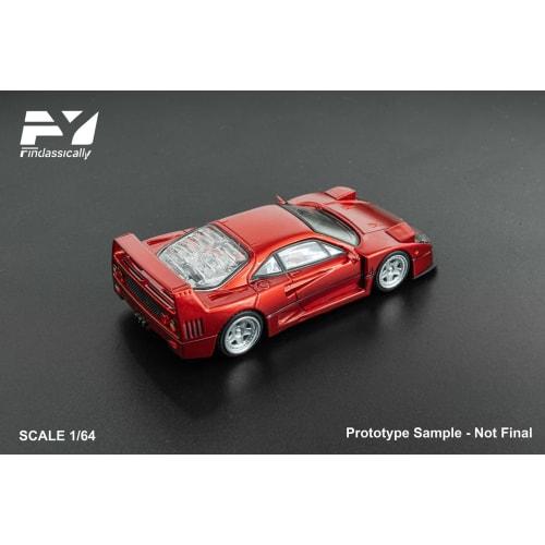 FREESTYLE Finclassically 1/64 Scale F40 Transparent Red Finished Model FY64096