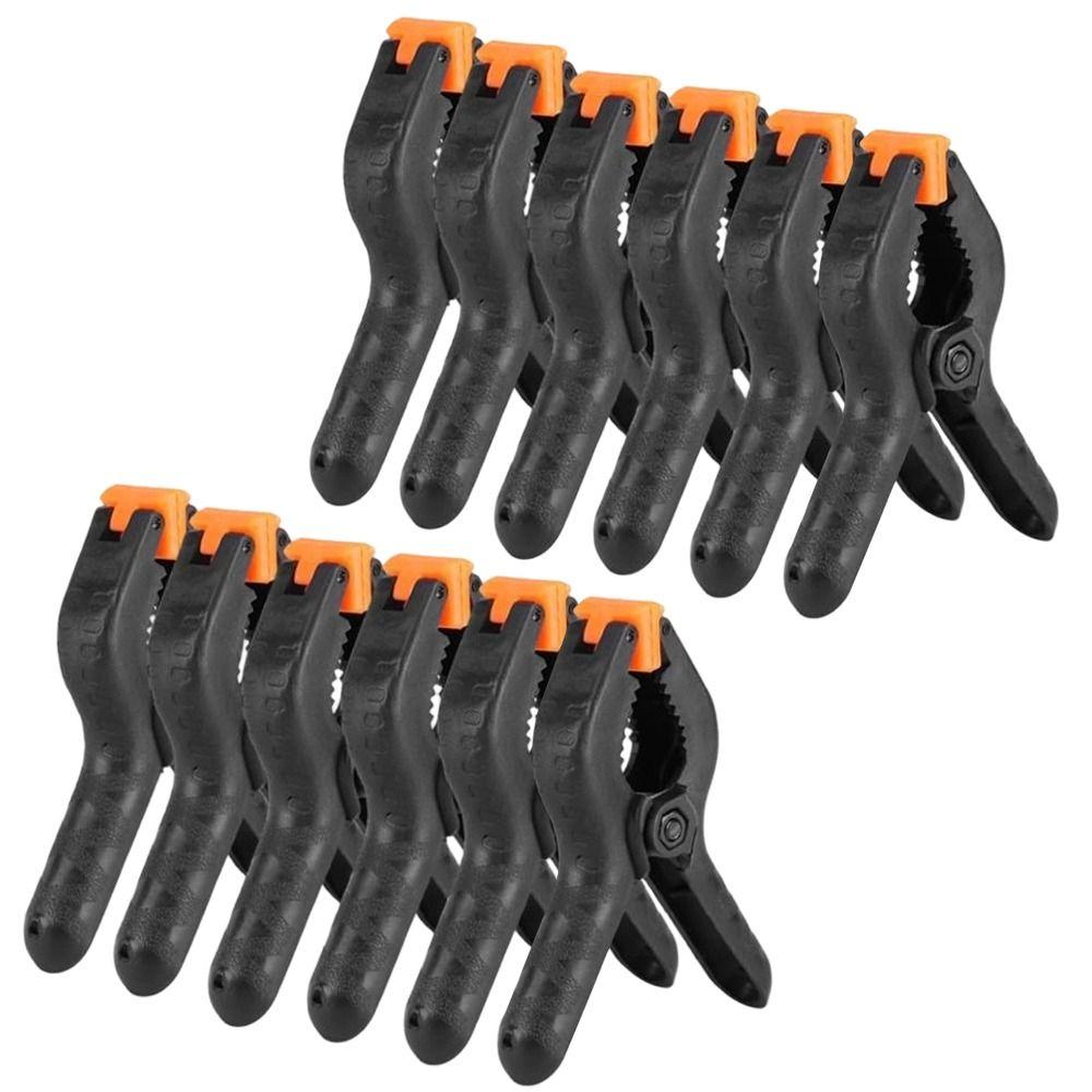 12pcs Black Nylon Spring Clamps 3.5 Inch Woodworking Clamps Versatile Spring Clamps  Woodworking