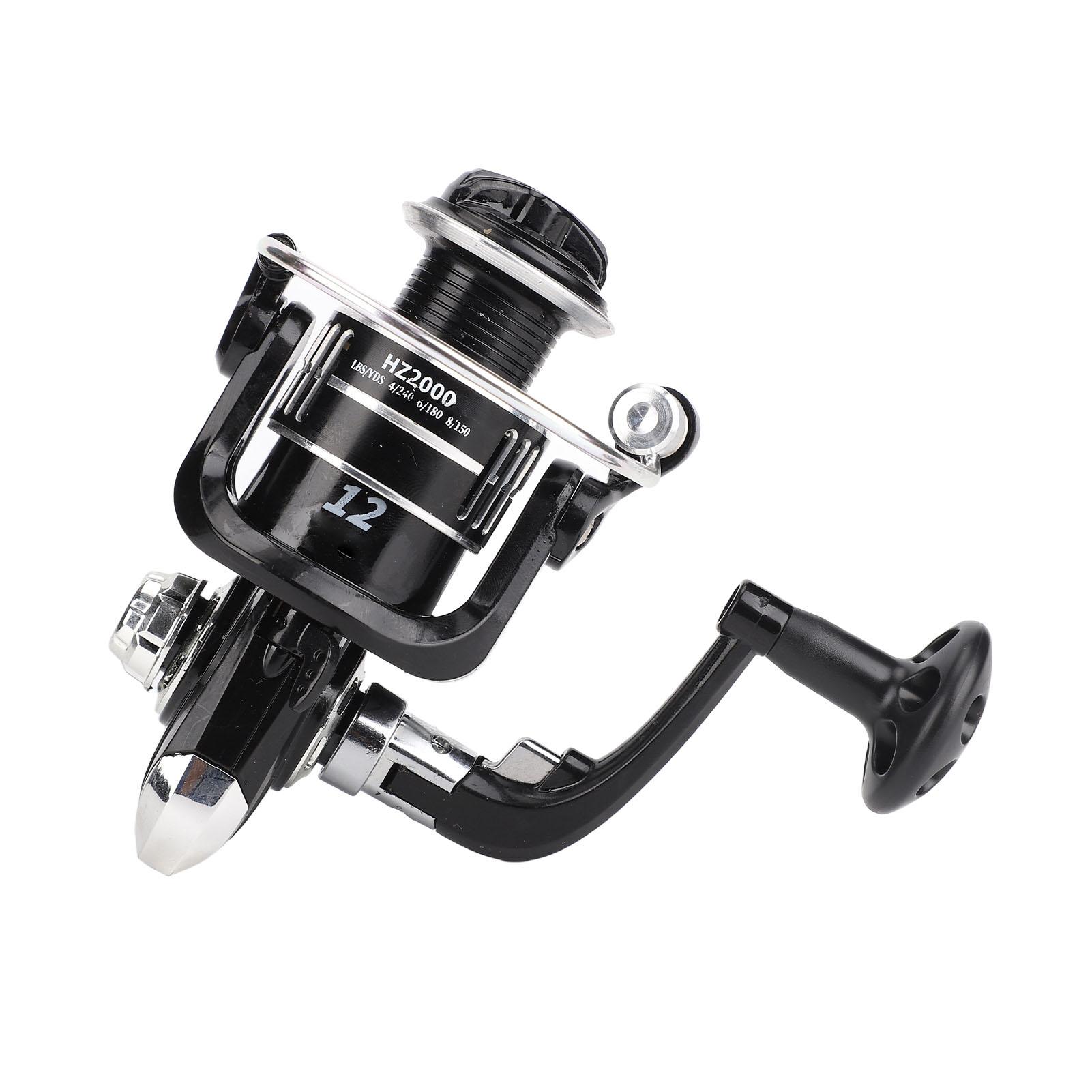 

HZ2000 Metal Spinning Fishing Reel High Speed 5.1:1 for Sea Fishing Telescopic Fishing Rod